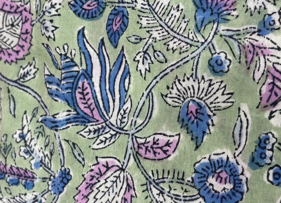 Estampado OLA - Floral verde y lila