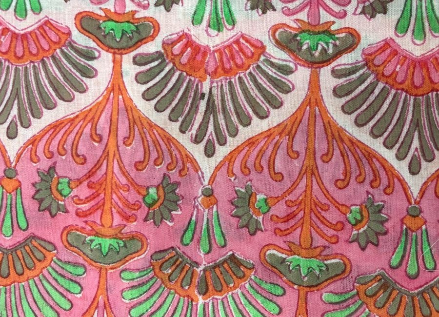 Estampado UVE - Floral coral y verde