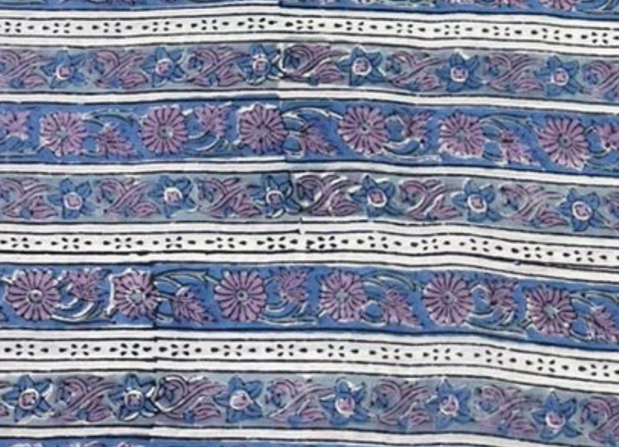 Estampado ZOE - Cenefa azul y lila